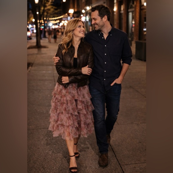 Amber Sky Romantic Coquette
Floral Tulle Midi Multi Layered Skirt Pink Sz Small - Picture 16 of 16